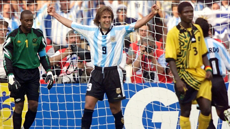 'Batigol' scored a hat-trick in just 10 minutes against Jamaica