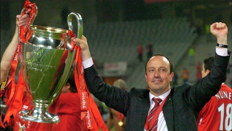 Benitez led Liverpool to the historic comeback in the 2005 Champions League final