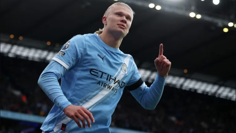 After joining Manchester City, Haaland broke the Premier League single-season scoring record and secured a treble in his debut campaign