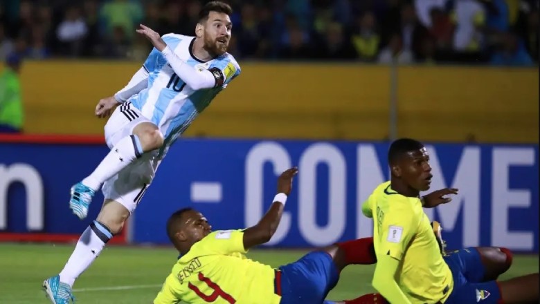 Messi scored a hat-trick against Ecuador to help Argentina narrowly qualify for the 2018 World Cup