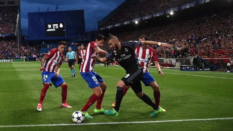 Benzema scored a brilliant goal against Atl&eacute;tico Madrid in the 2016/17 Champions League