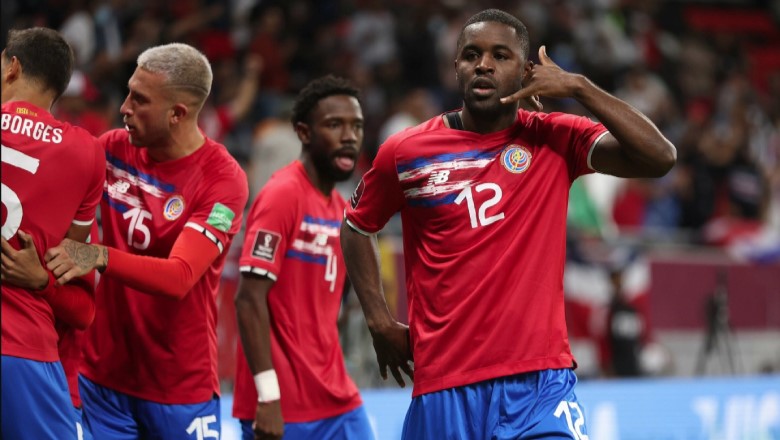 Vibrant red kits represented the national pride of Costa Rica during two World Cups