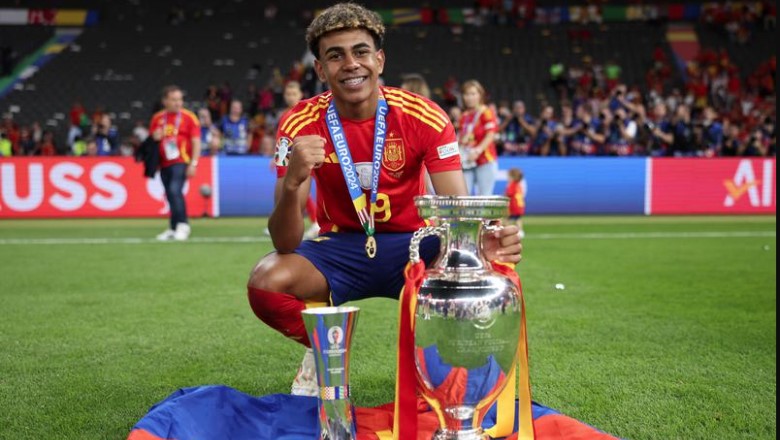 At Euro 2024, Lamine Yamal made history as the youngest player to ever lift a European Championship trophy