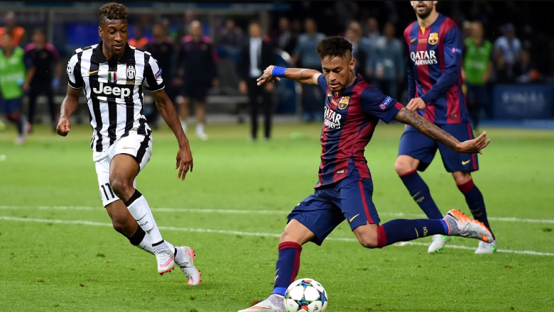From the left wing, Neymar dominated the Juventus defense during the 2015 Champions League final