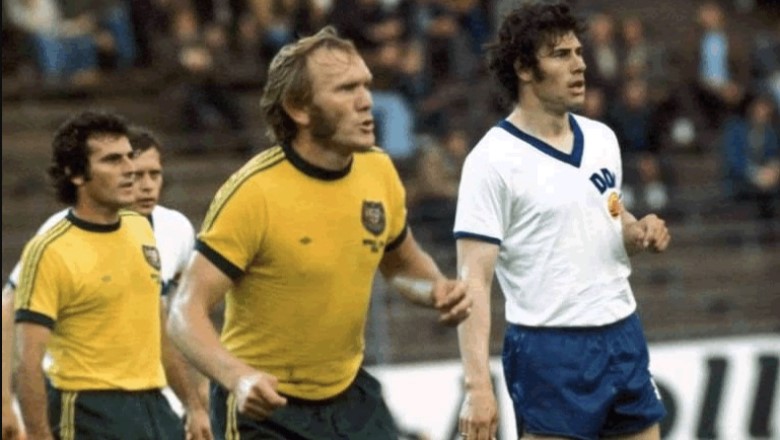 Classic design and white socks accompanied the Socceroos during their historic World Cup debut in 1974